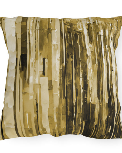 Striped Light Brown 20" x 20" Outdoor Pillow
