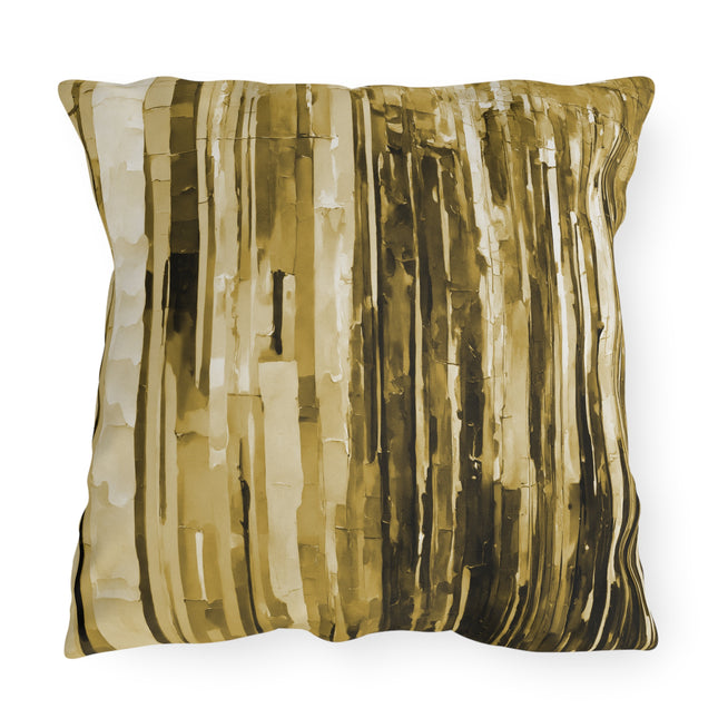 Striped Light Brown 20" x 20" Outdoor Pillow