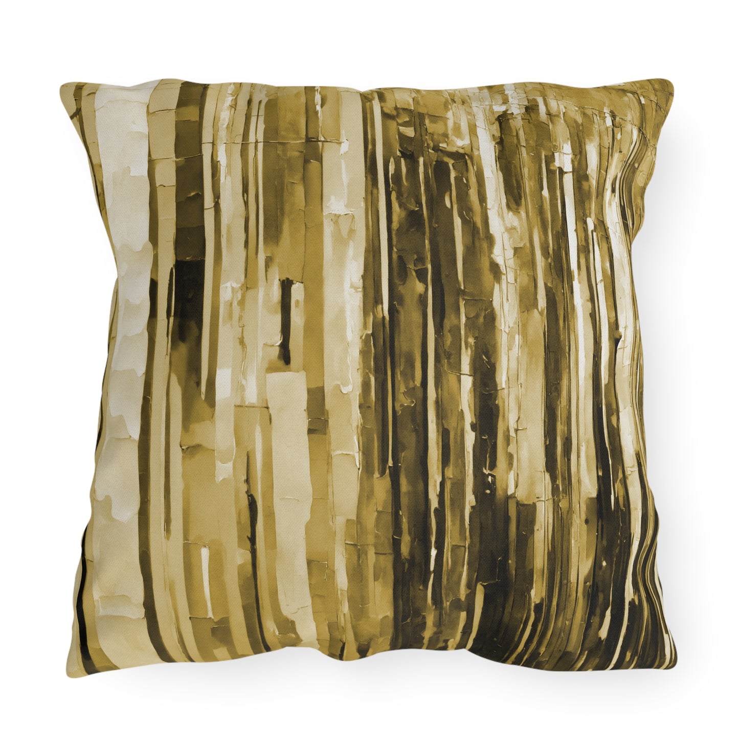 Striped Light Brown 20" x 20" Outdoor Pillow