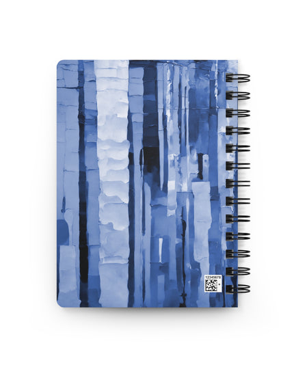 Striped Deep Blue Spiral Bound Journal, 5" x 7" 150 pages
