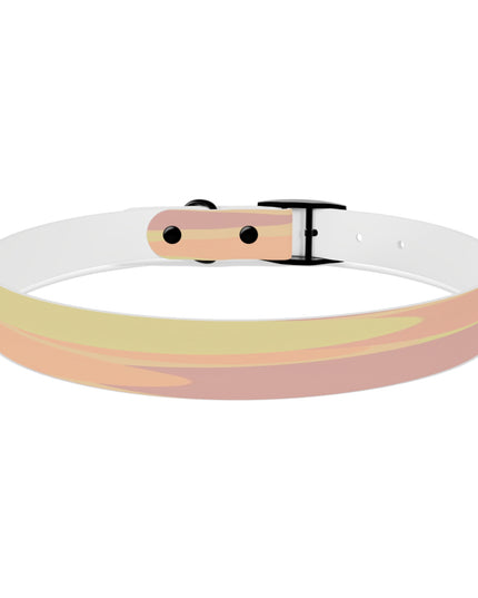 Pastel Hot Peach Patches Extra Large Dog Collar