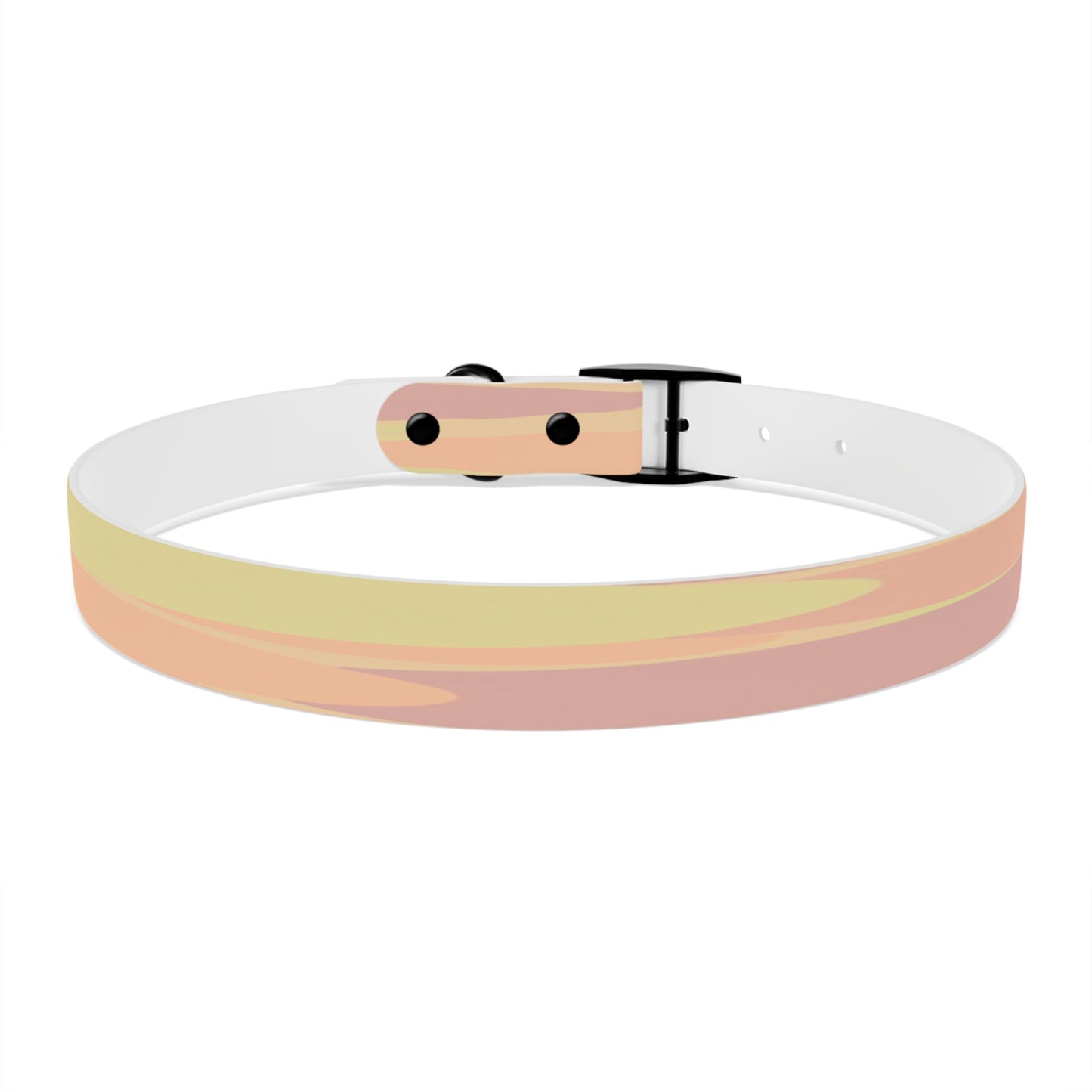 Pastel Hot Peach Patches Extra Large Dog Collar