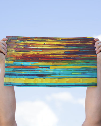 Striped Alpha Rally Towel, 11" x 18"