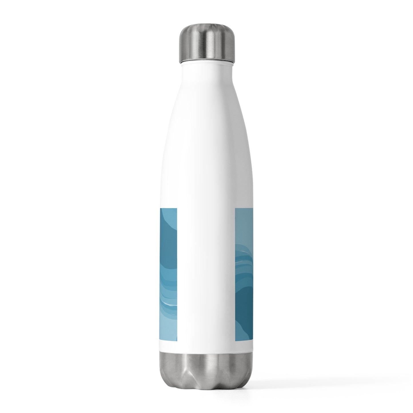 Sky Blue Wavey 20oz Insulated Water Bottle