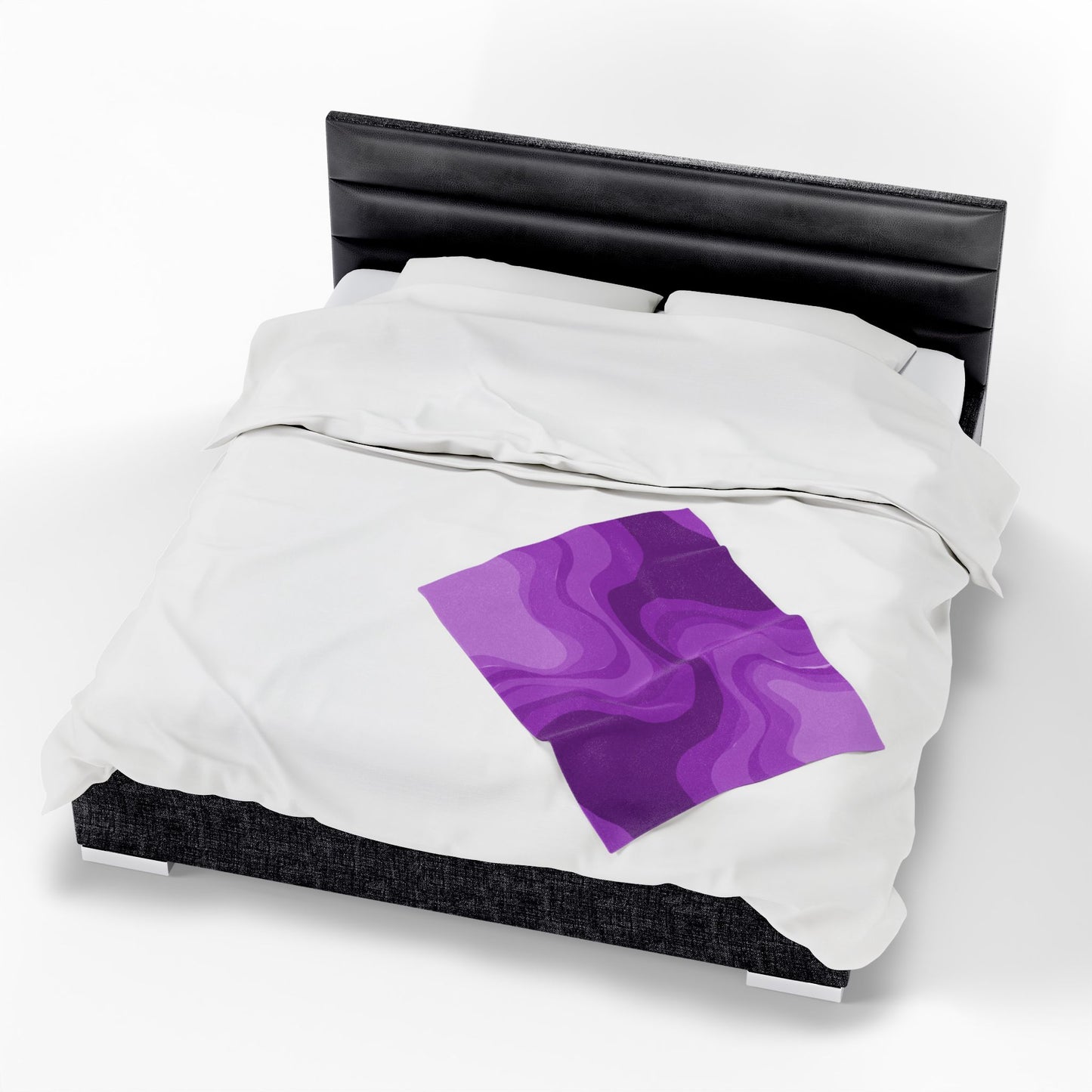 Wavey Purple Wavey Velveteen Plush Blanket, 30" x 40"