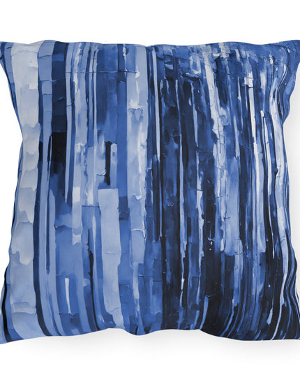 Striped Deep Blue 20" x 20" Outdoor Pillow