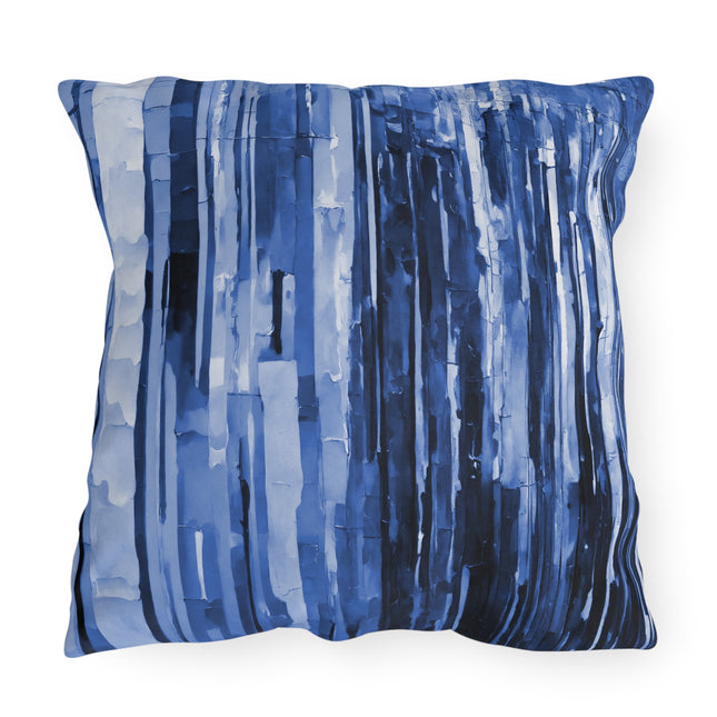 Striped Deep Blue 20" x 20" Outdoor Pillow