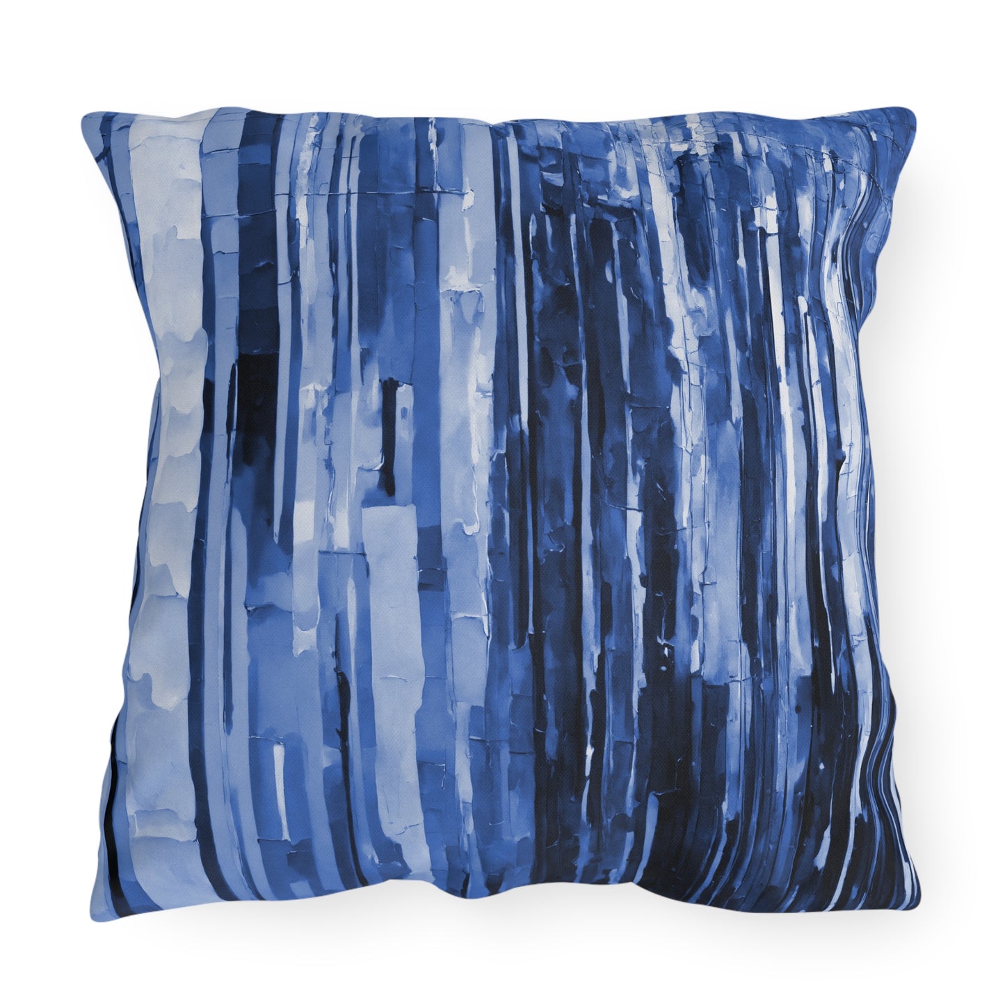 Striped Deep Blue 20" x 20" Outdoor Pillow