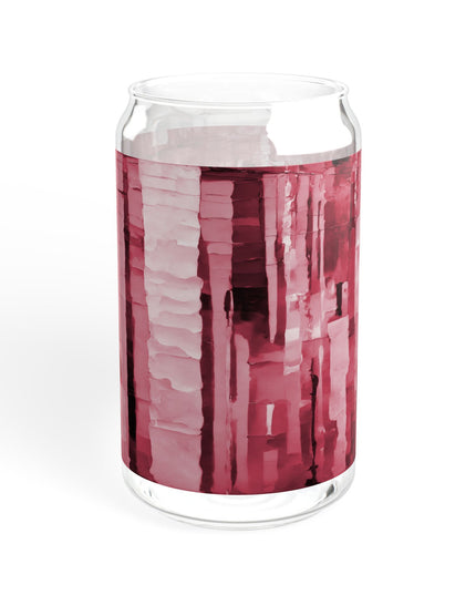 Striped Ruby Sipper Glass, 16oz