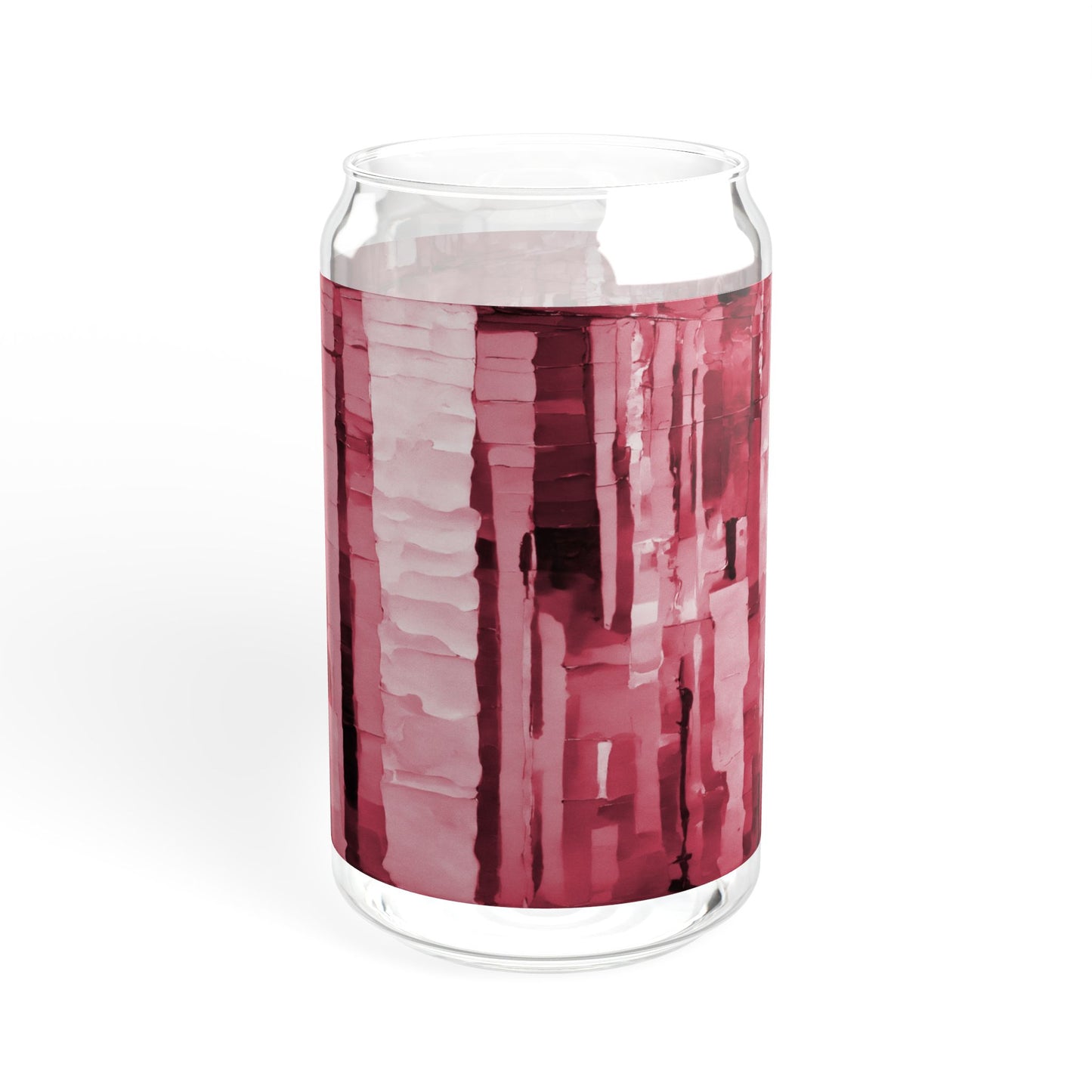 Striped Ruby Sipper Glass, 16oz