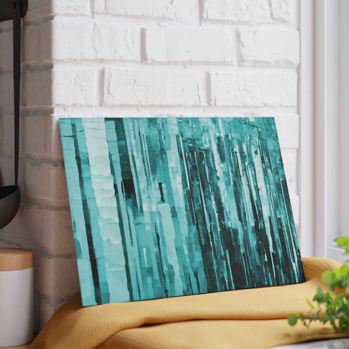 Striped Tif 8" x 11" Glass Cutting Board