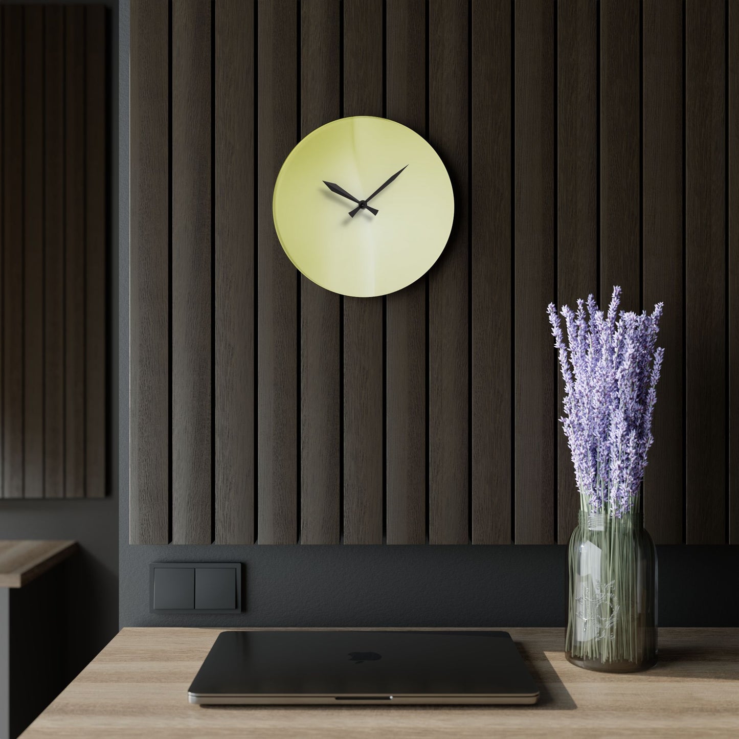 Lemon Fade Acrylic Wall Clock, Round or Square, 10.75" x 10.75"
