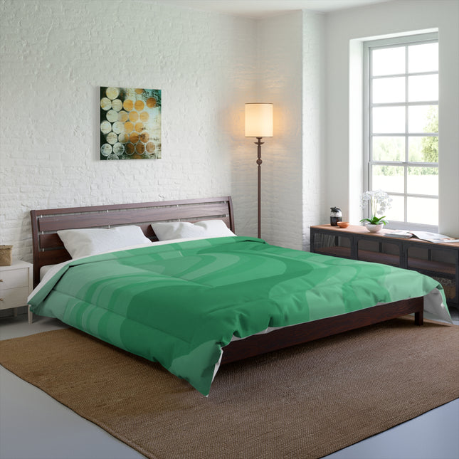 Mint Green Wavey 104" × 88" Comforter