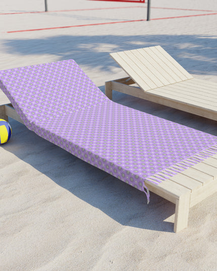 Lavender Star-crossed Bodies Boho Beach Cloth, 38" × 81"