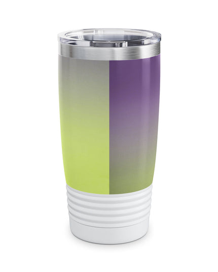Purple Golden Fade Ringneck Tumbler, 20oz in white