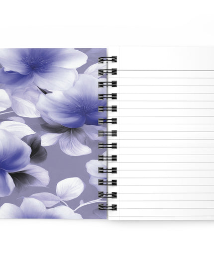 Indigo Blossom Floral Bunch Bound Journal, 5" x 7" 150 pages