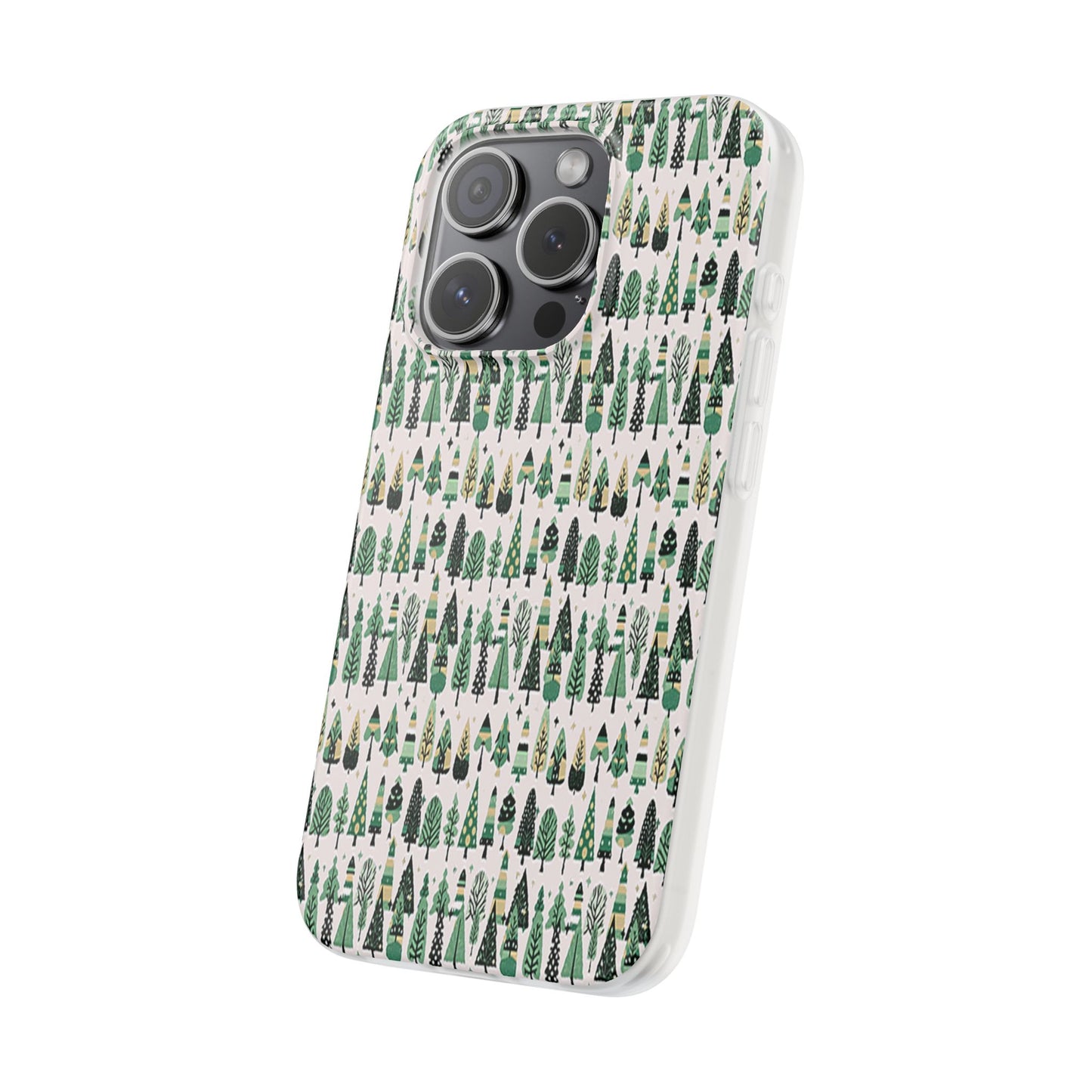 Mini Vintage Green Trees Iphone 15 Pro Flexi Case