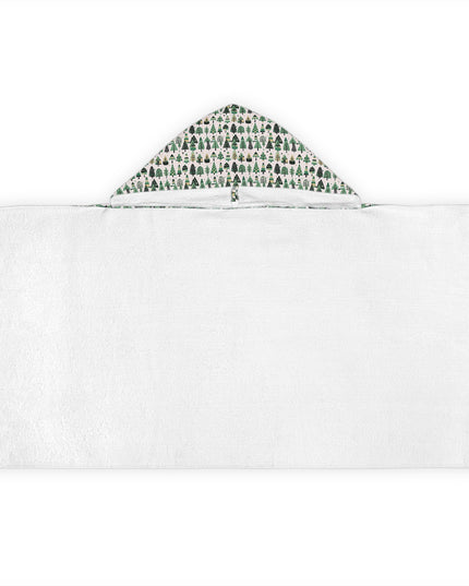 Mini Vintage Green Trees Youth Hooded Towel, 24" x 48"