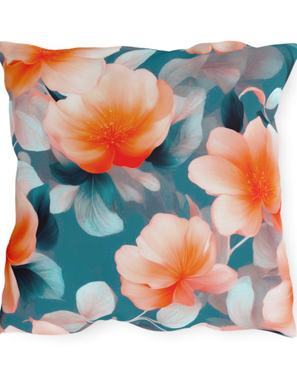 Orange Blossom Floral Bunch 20" x 20" Outdoor Pillow