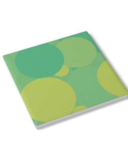Pastel Green Patches 4" x 4" Square Ceramic Coaster