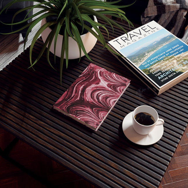 Uzi Spiral Ruby 5.2" x 7.4" Hard Backed Journal with 128 blank pages