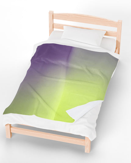 Purple Golden Fade Velveteen Plush Blanket, 50" x 60"