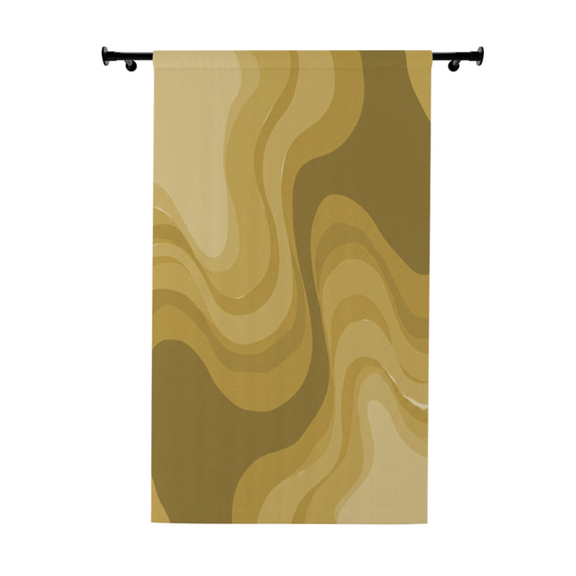 Brown Wavey Window Curtain, 50" x  84", blackout