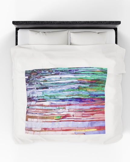 Striped Pastels Velveteen Plush Blanket, 50" x 60"