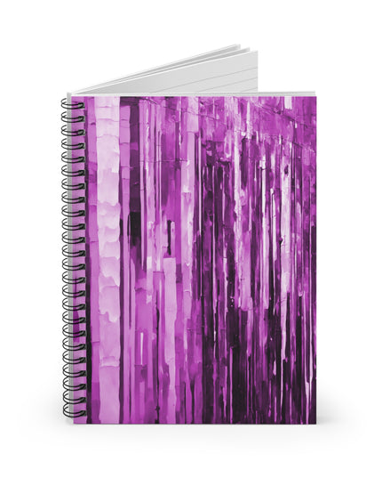 Striped Powder Lavender Spiral Notebook - Ruled Line, 6" x 8", 118 pages