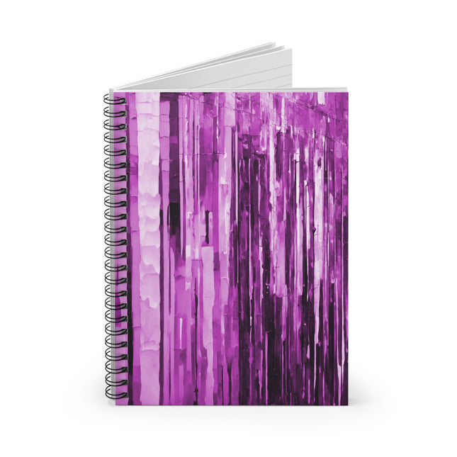 Striped Powder Lavender Spiral Notebook - Ruled Line, 6" x 8", 118 pages