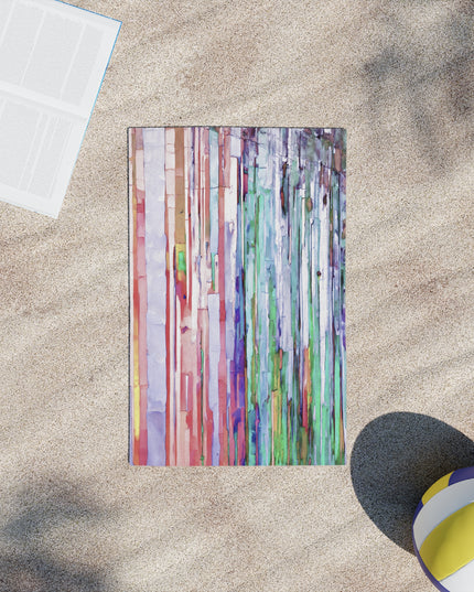 Striped Pastels Beach Towel, 18" x 27"