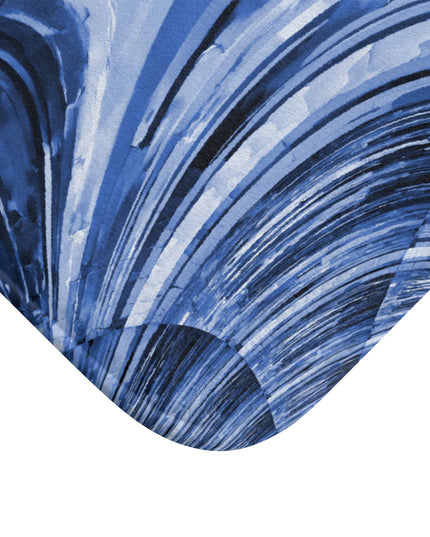 Uzi Spiral Deep Blue 34" x 21" Bath Mat