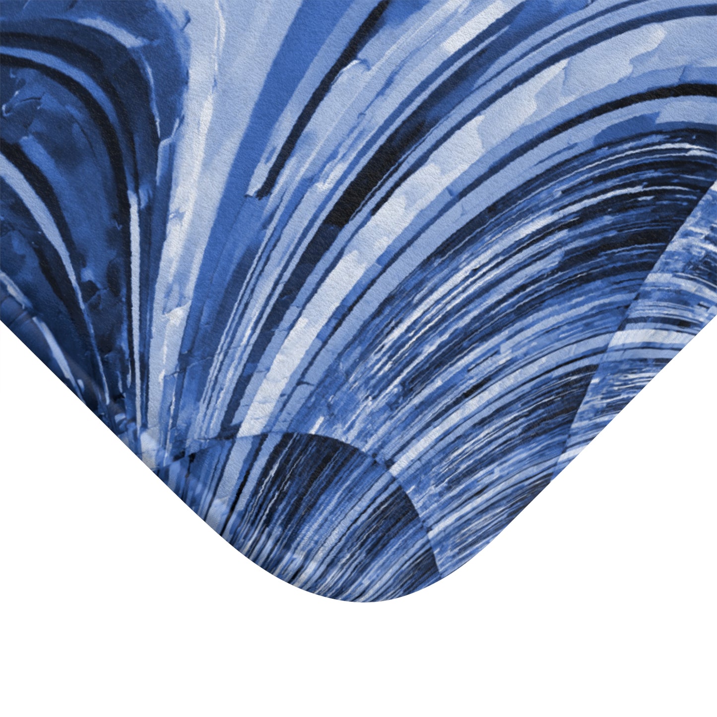 Uzi Spiral Deep Blue 34" x 21" Bath Mat
