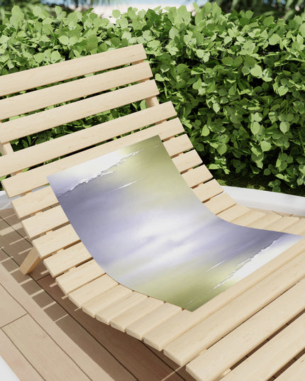 Lavender Sea Golden Fog Beach Towel, 18" x 27"