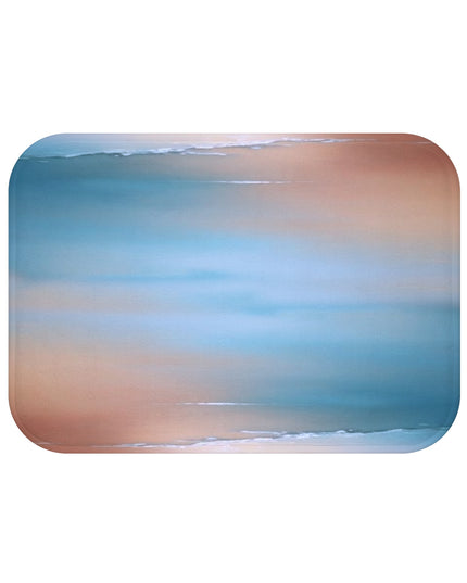 Blue Sea Peach Fog 24" x 17" Bath Mat