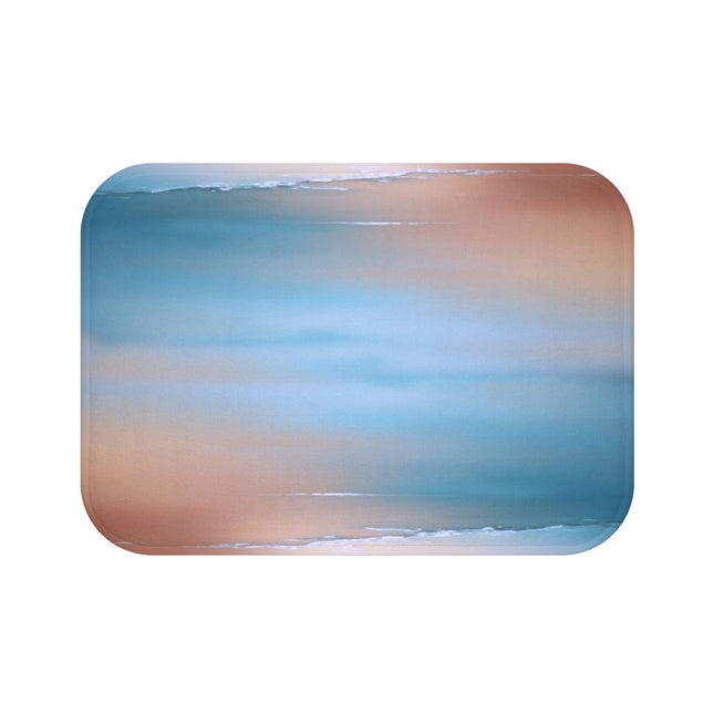 Blue Sea Peach Fog 24" x 17" Bath Mat