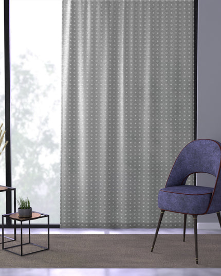 Desaturated Star-crossed Bodies Sheer Window Curtain, 50" x 84", partially transparent