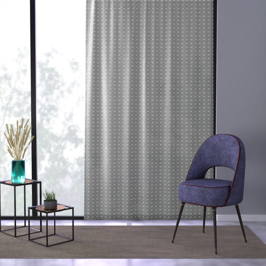 Desaturated Star-crossed Bodies Sheer Window Curtain, 50" x 84", partially transparent