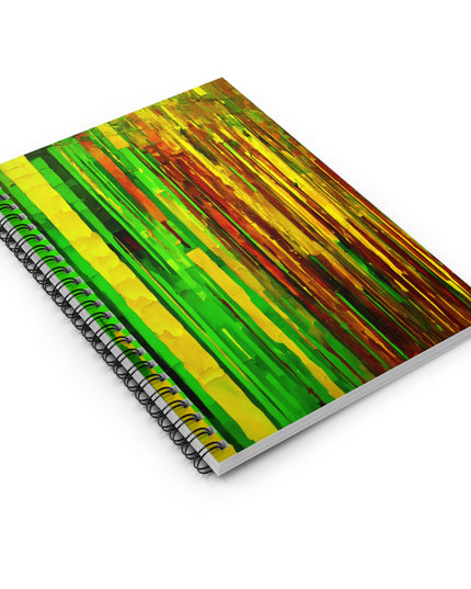 Striped Beta Spiral Notebook - Ruled Line, 6" x 8", 118 pages