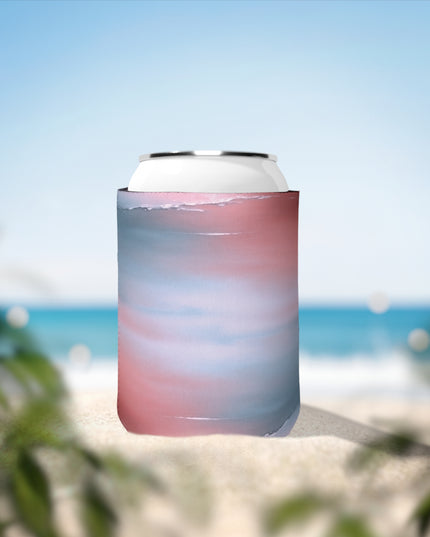 Gray Sea Pink Fog 12 oz Can Cooler Sleeve