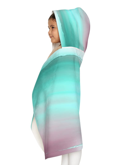 Green Sea Lavender Fog Youth Hooded Towel, 24" x 48"