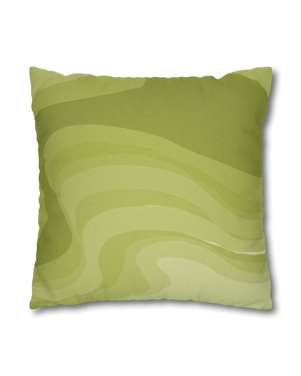 Lemon Wavey Spun Polyester Square Pillowcase, 14" x 14"