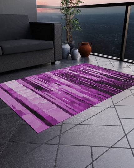 Striped Powder Lavender 48" x 72" Outdoor Rug