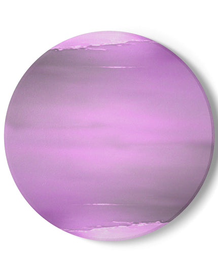 Dark Pink Sea Amethyst Fog 4" x 4" Round Ceramic Coaster