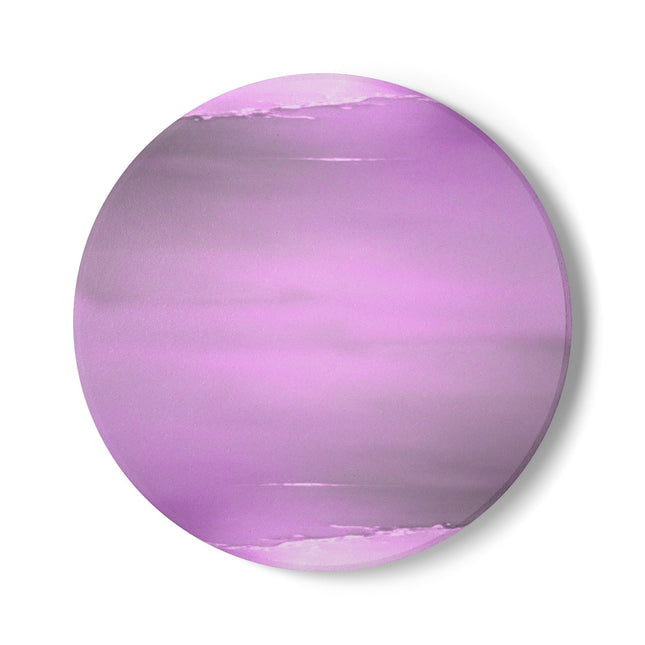 Dark Pink Sea Amethyst Fog 4" x 4" Round Ceramic Coaster