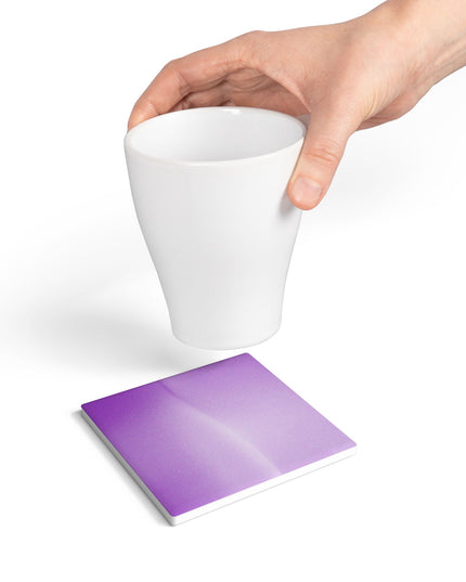Soft Lavender Fade 4" x 4" Square Ceramic Coaster