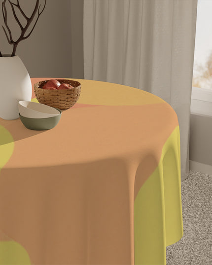 Pastel Bright Oranges Patches Tablecloth, 55" x 55"