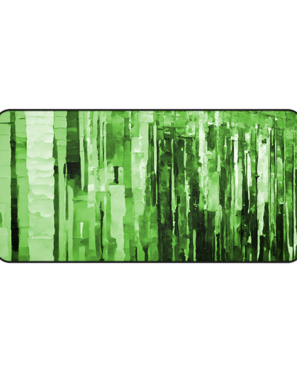 Striped Mint Pastel 16" x 32" Desk Mat
