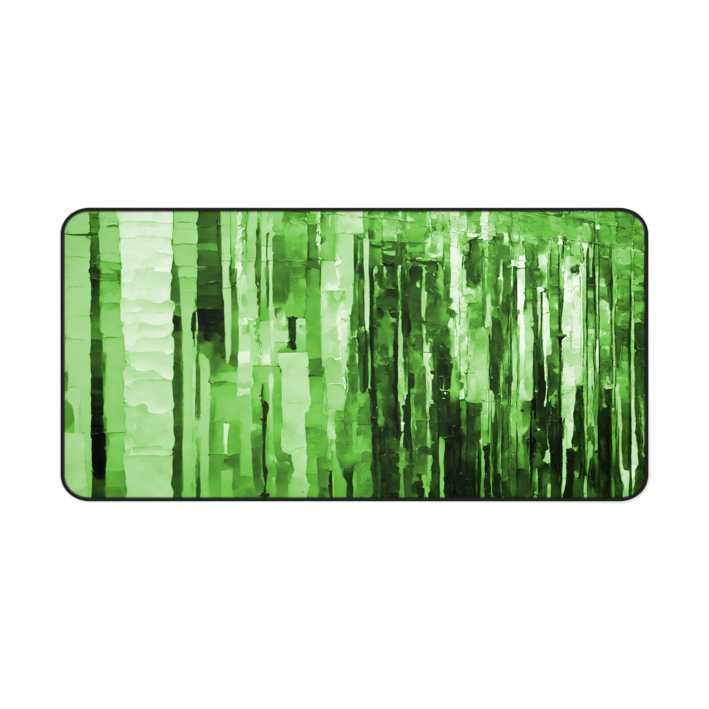 Striped Mint Pastel 16" x 32" Desk Mat