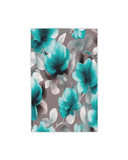 Tif Green Gray Floral Bunch Beach Towel, 18" x 27"
